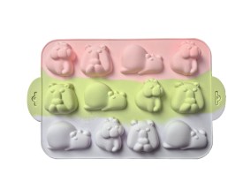 Molde silicona 12 capibaras